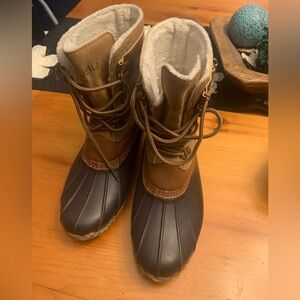 JBU by Jambu Whiskey Brown Lined Rain Boots